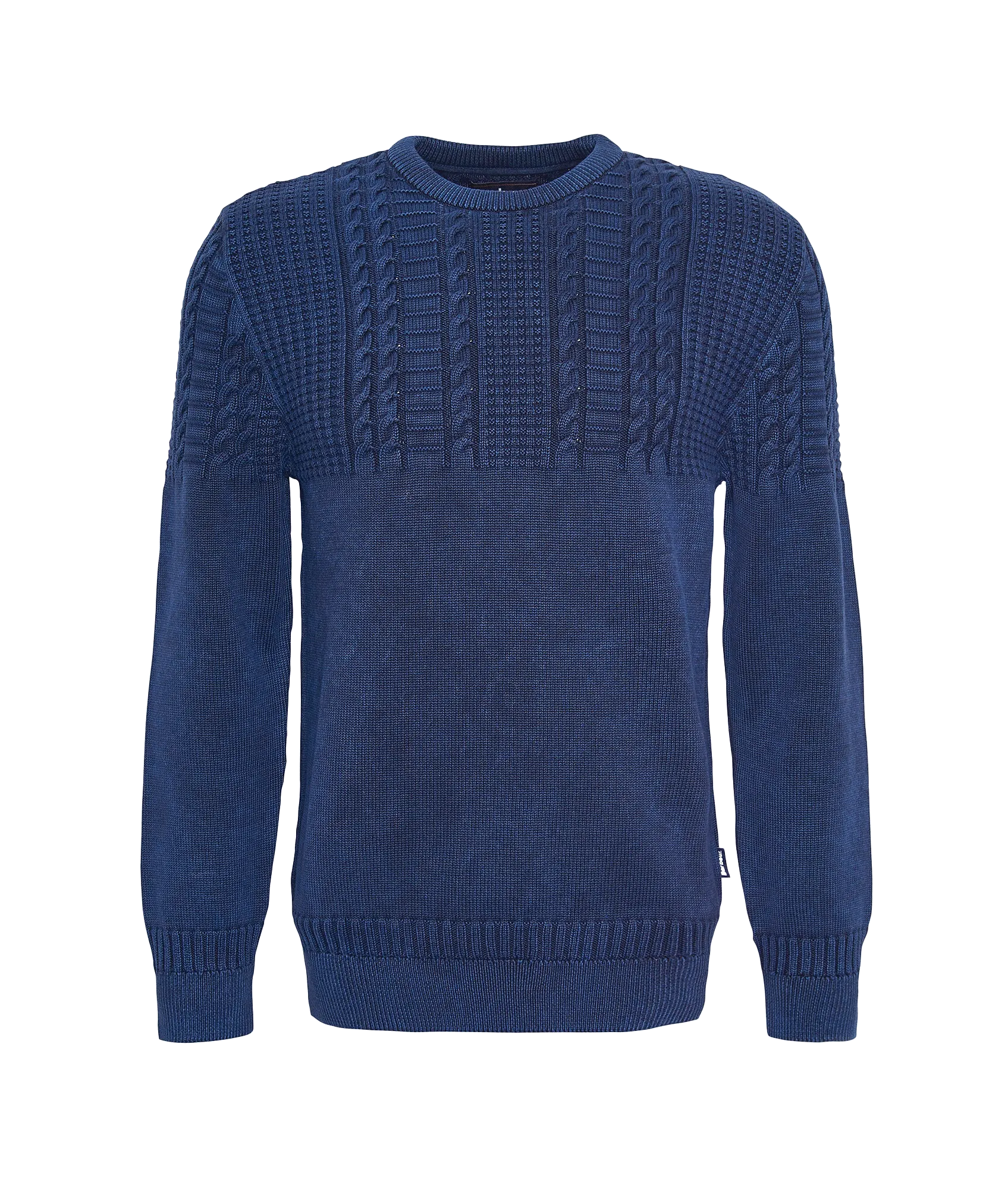 Ilderton Knitted Crew Neck Jumper - Blue