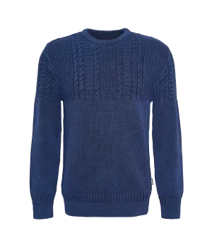 Ilderton Knitted Crew Neck Jumper - Blue