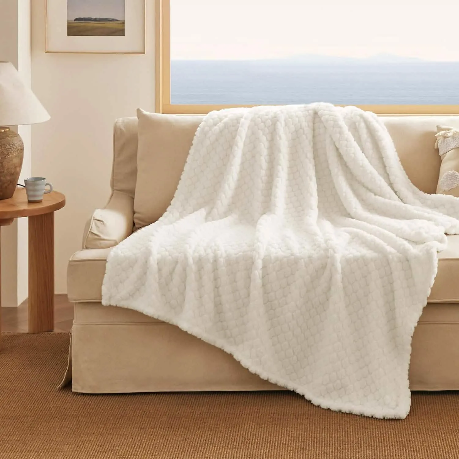 Jacquard Shaggy Sherpa Fleece Blanket