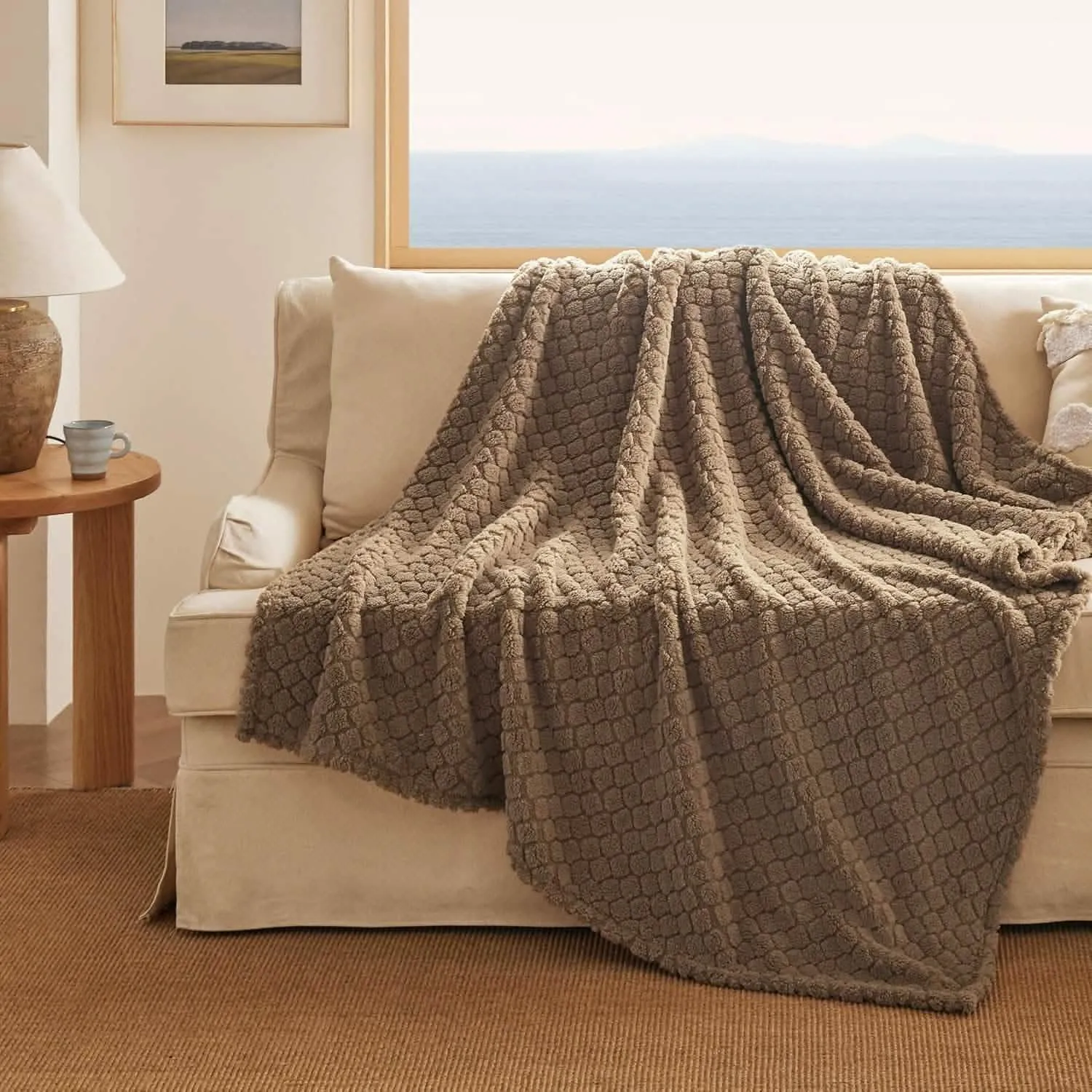 Jacquard Shaggy Sherpa Fleece Blanket