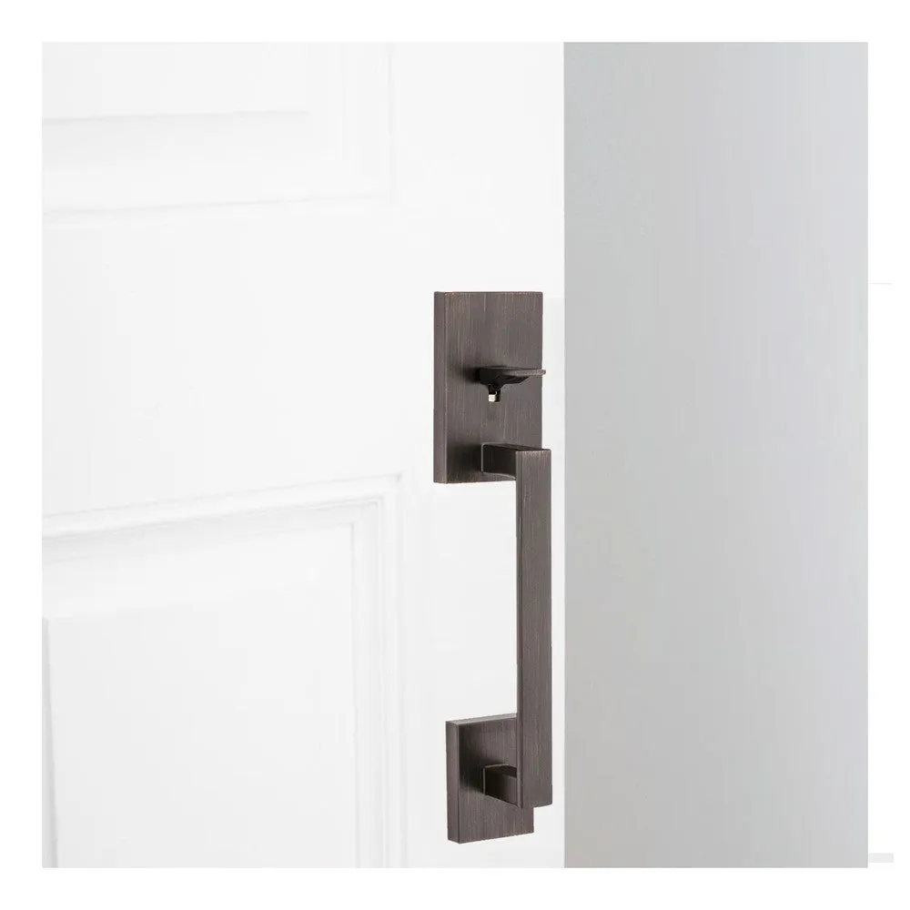 Kwikset San Clemente Handle with Halifax Lever, Square