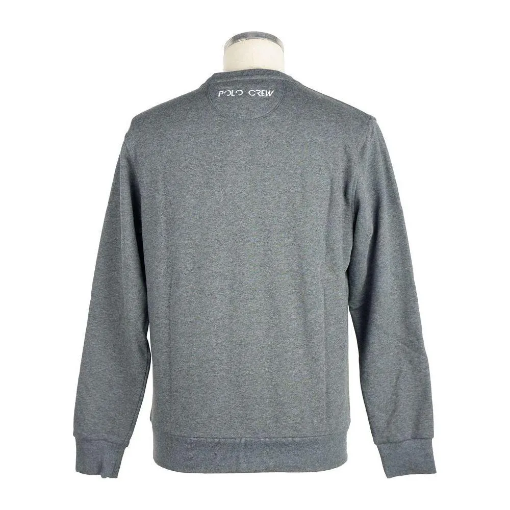 La Martina Gray Cotton Men Sweater