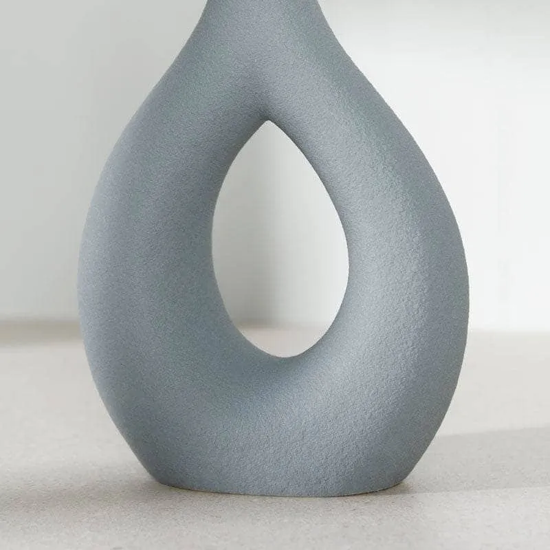 Light Grey Porcelain Vase - 31cm