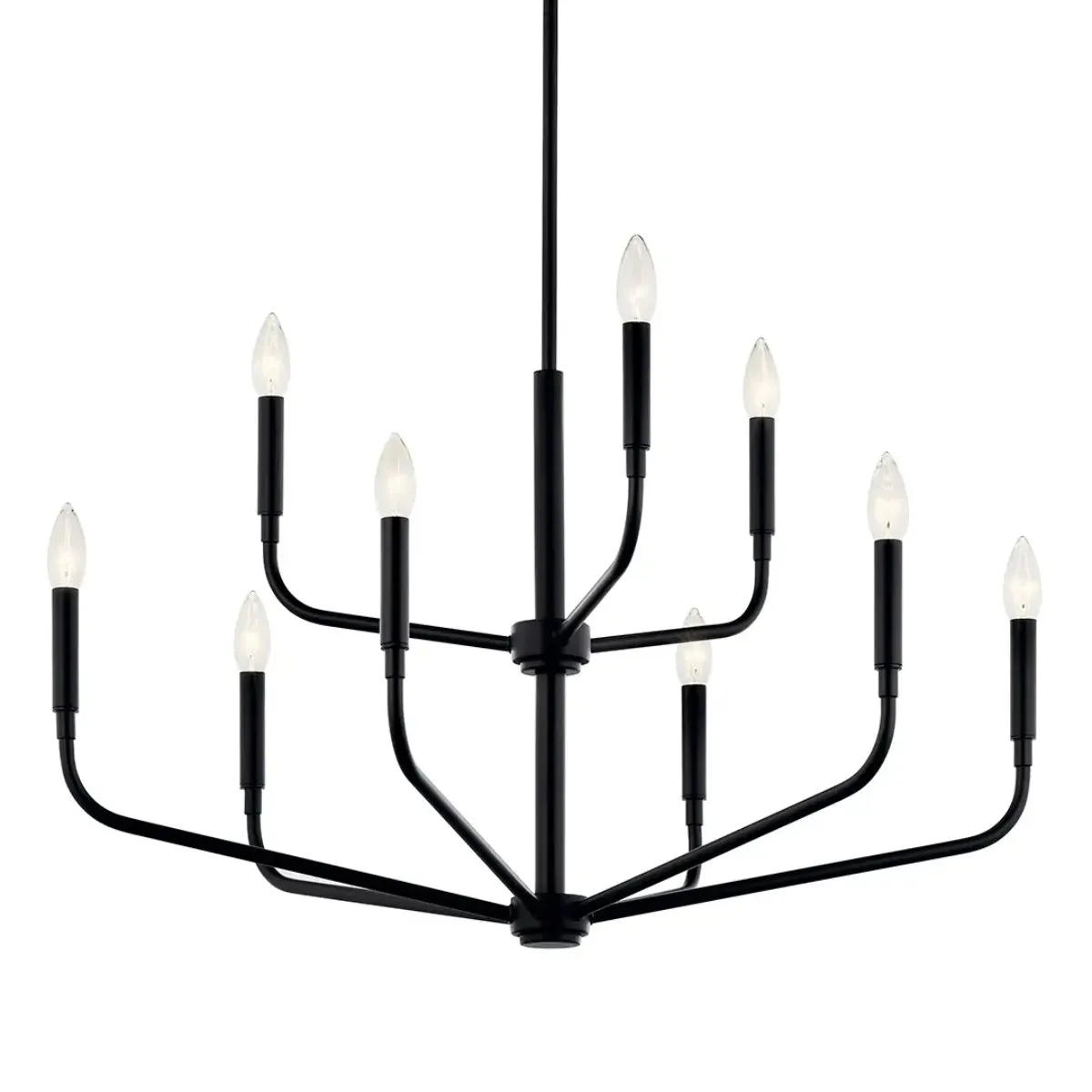 Madden 32" 9-Light Chandelier, Black Finish