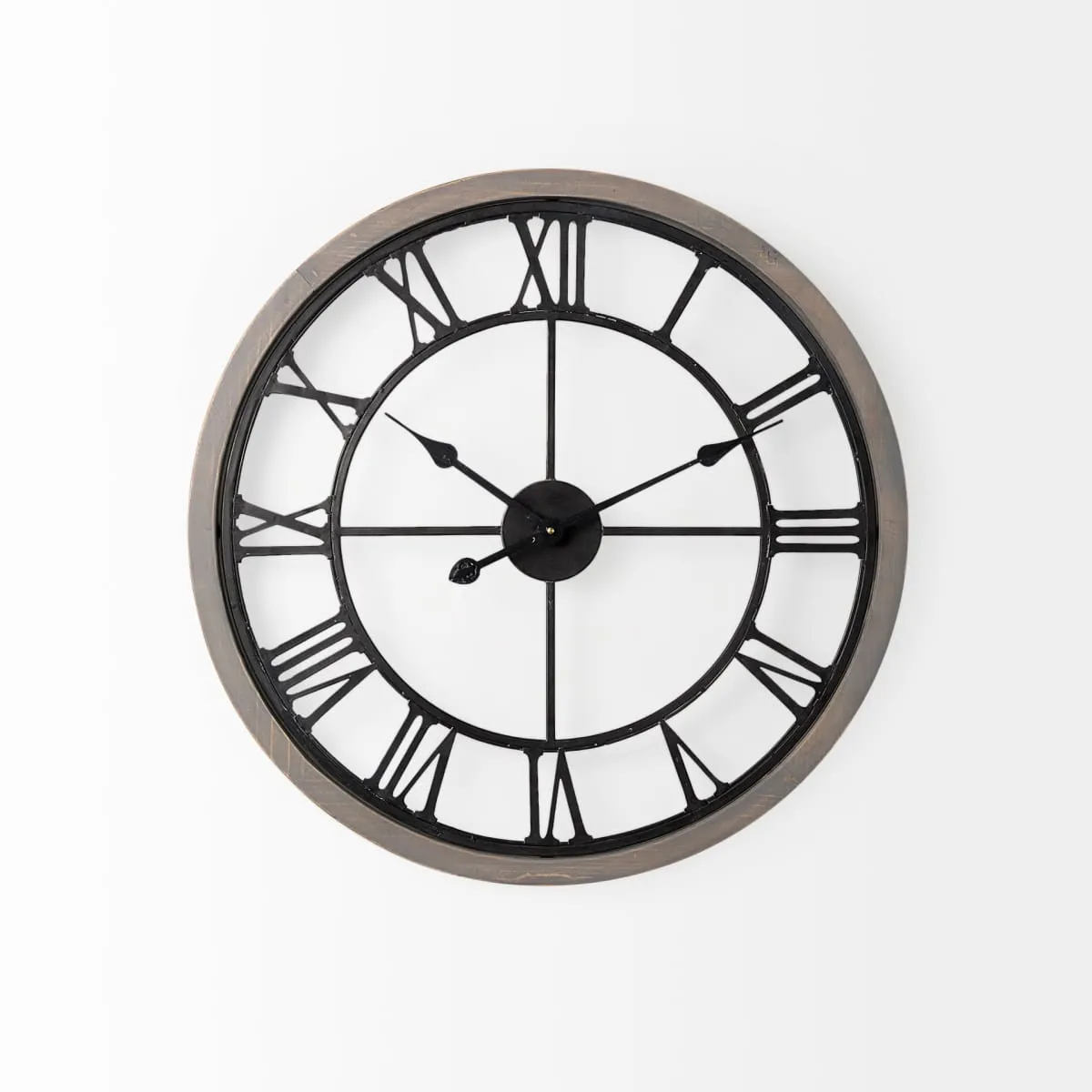 Mething Wall Clock Gray Wood | 25"