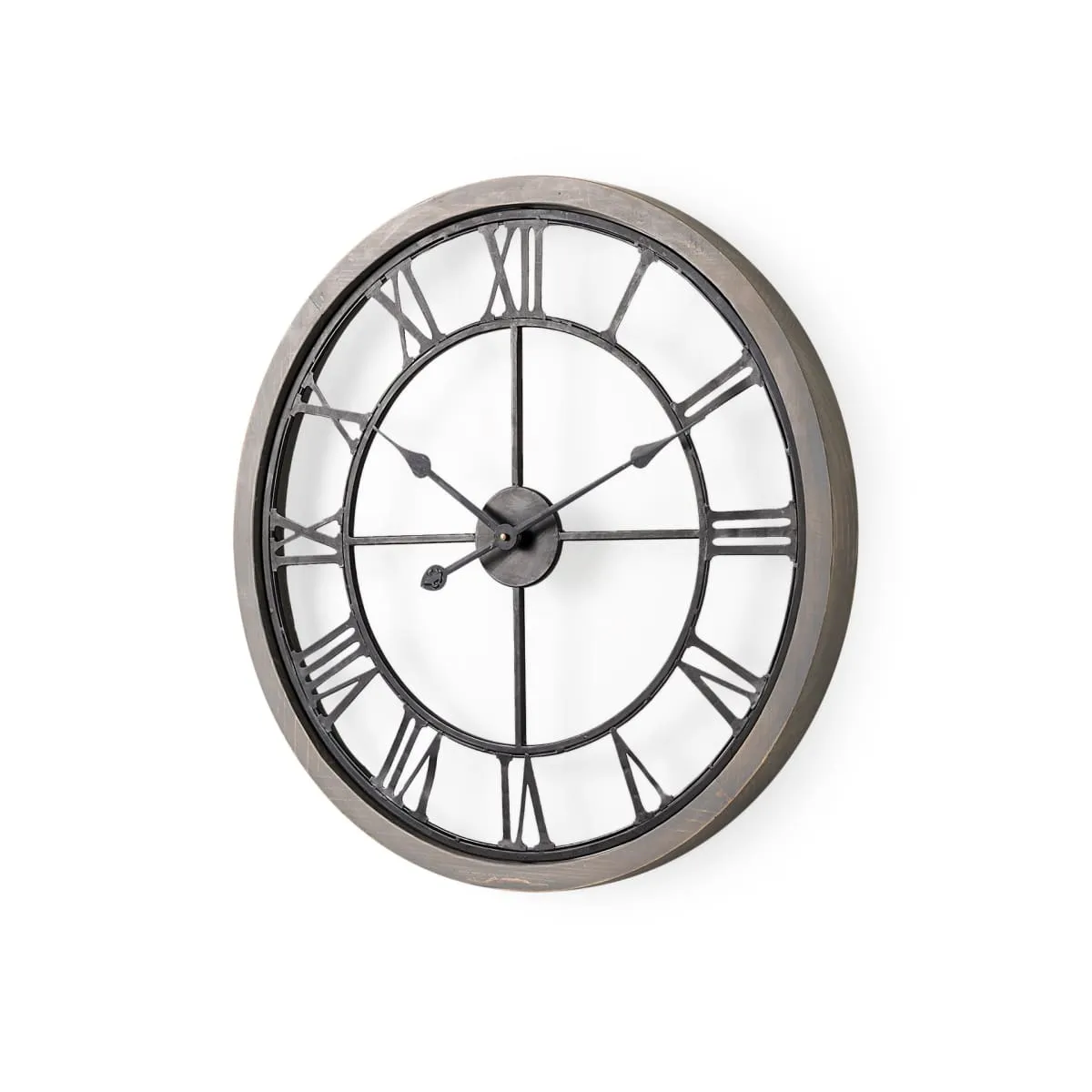 Mething Wall Clock Gray Wood | 25"