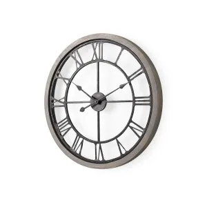 Mething Wall Clock Gray Wood | 25"