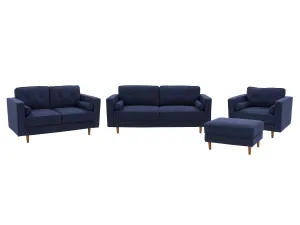 Navy Blue 4-Piece Living Room Sofa Set