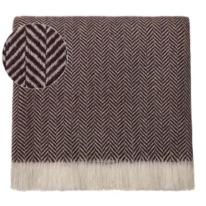 Nerva Cashmere Blanket [Bordeaux red/Cream]