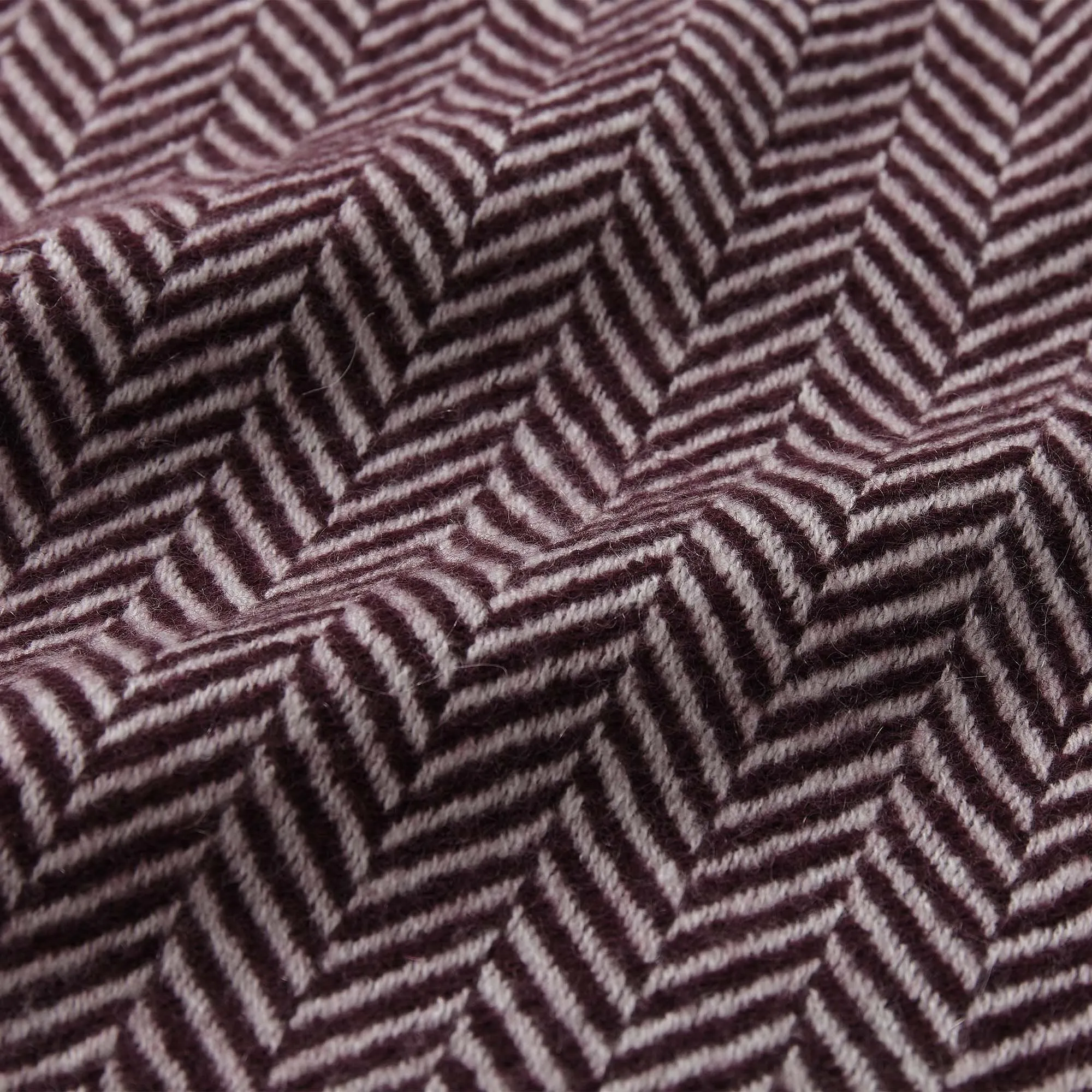 Nerva Cashmere Blanket [Bordeaux red/Cream]