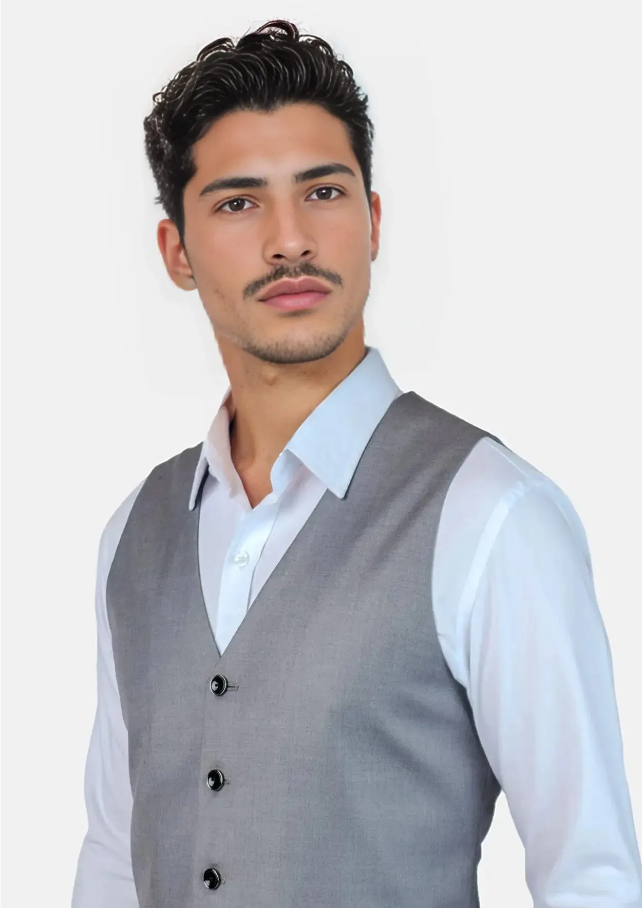 Oslo Grey Twill Vest