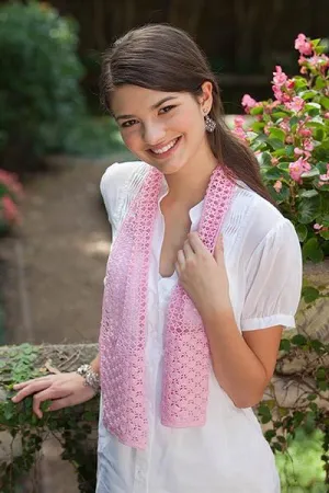 Pink Carnation Scarf