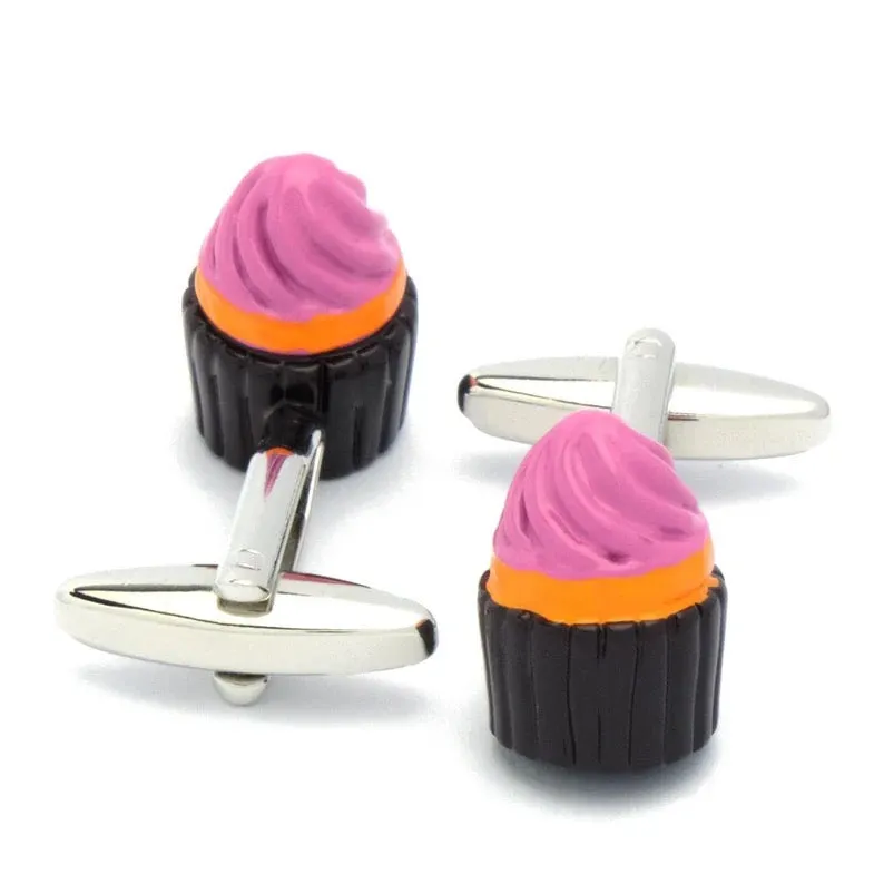 Pink Cupcake Cufflinks