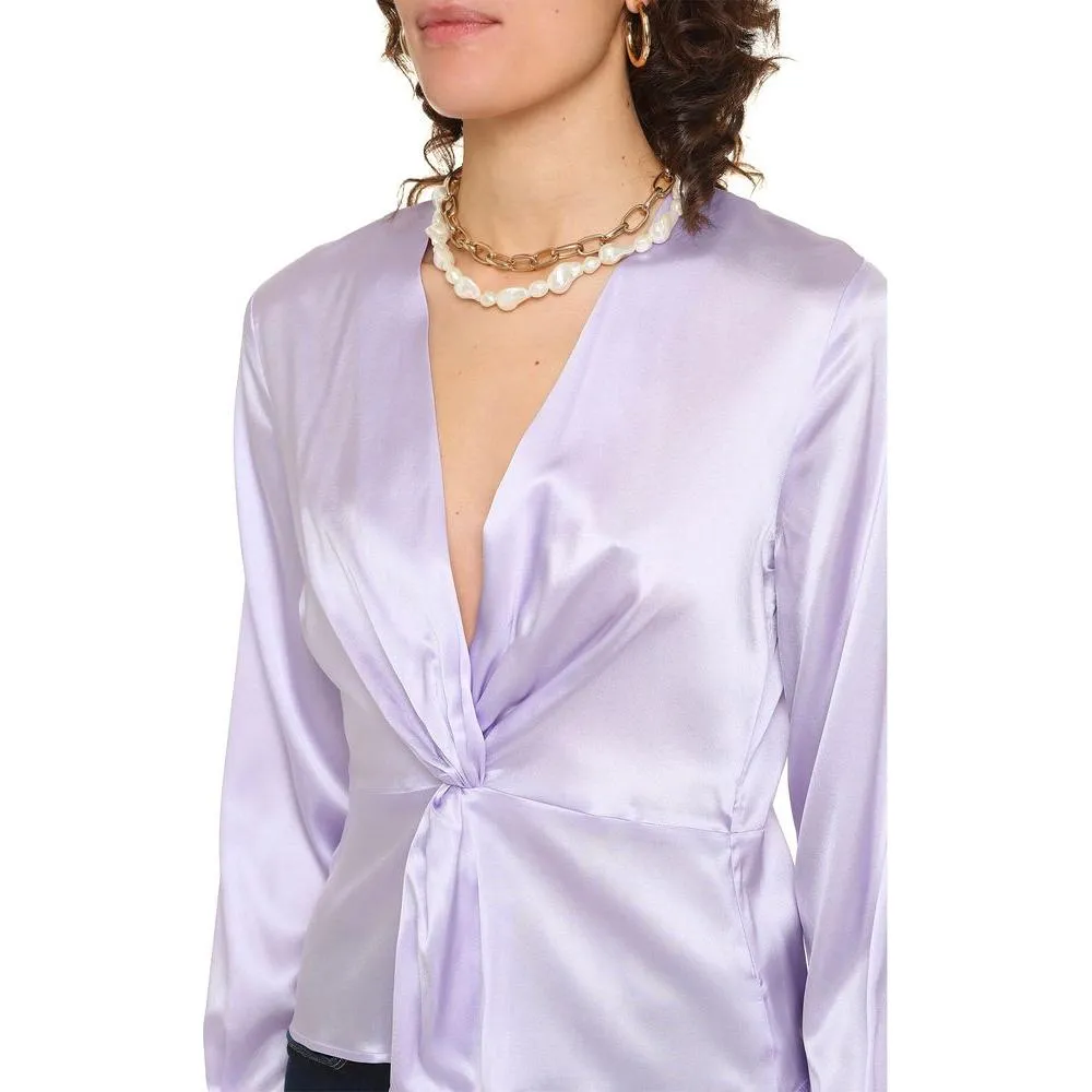 PINKO Lilac Silk Elegance Blouse