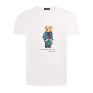 Polo Ralph Lauren Printed Polo Bear White T-Shirt