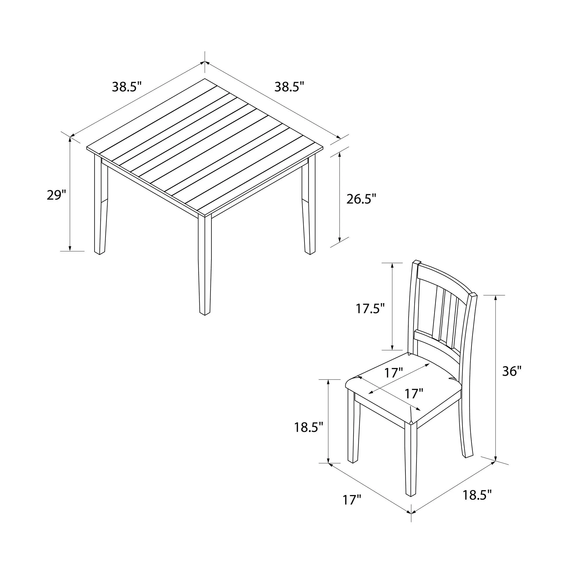 Redmond 5-Piece Traditional Dining Set