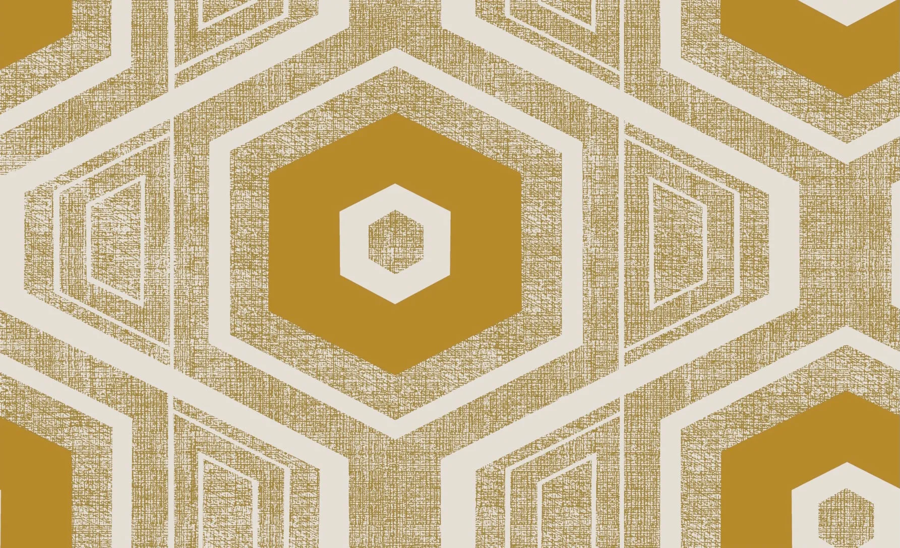 Retro Textured Polygon. Ochre