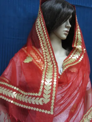 Scarf 8099 Solid Organza Dupatta Chunni Shawl Wrap Shieno Sarees