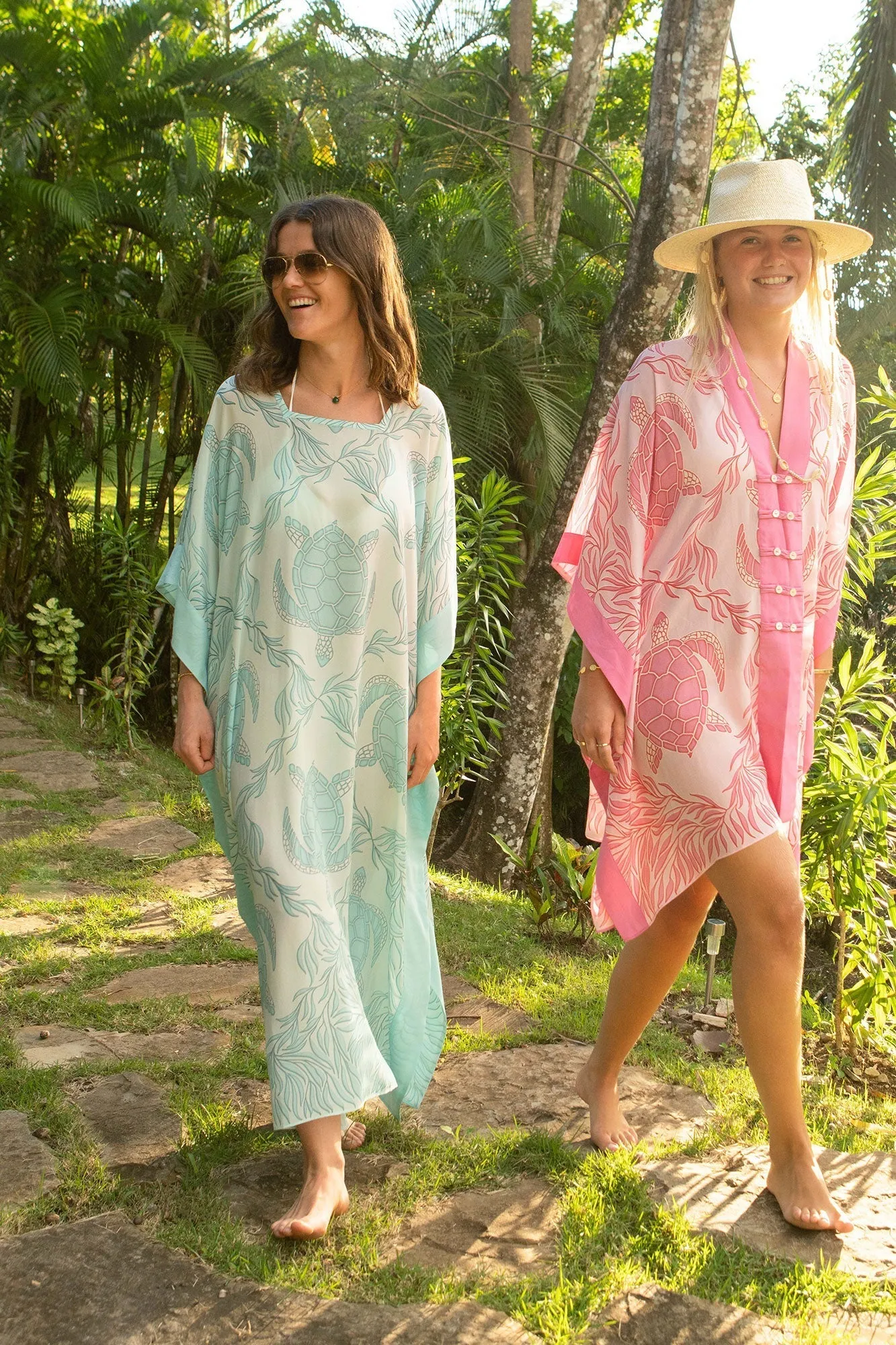 Silk Samantha Kaftan TURTLE TRELLIS