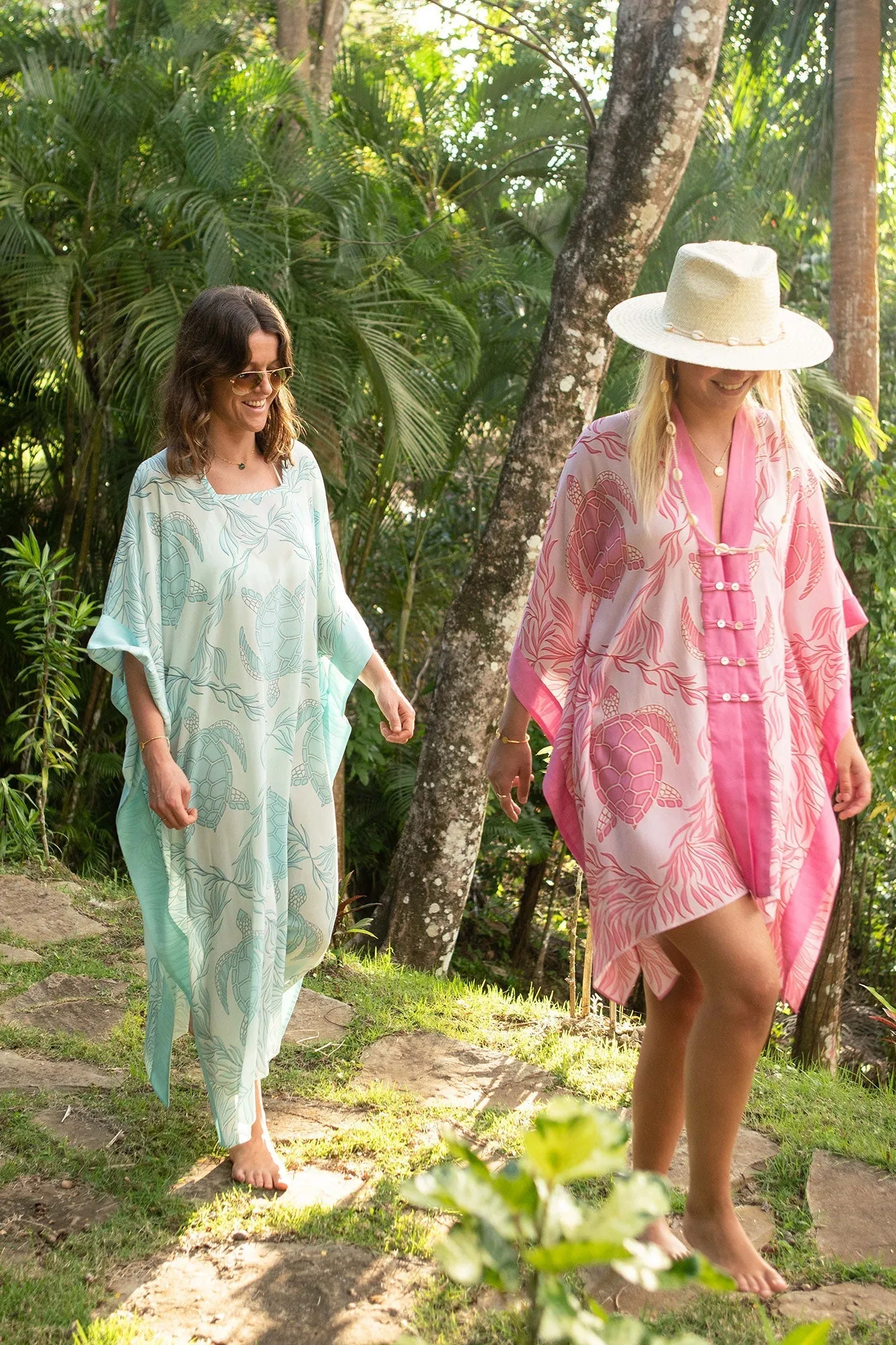 Silk Samantha Kaftan TURTLE TRELLIS