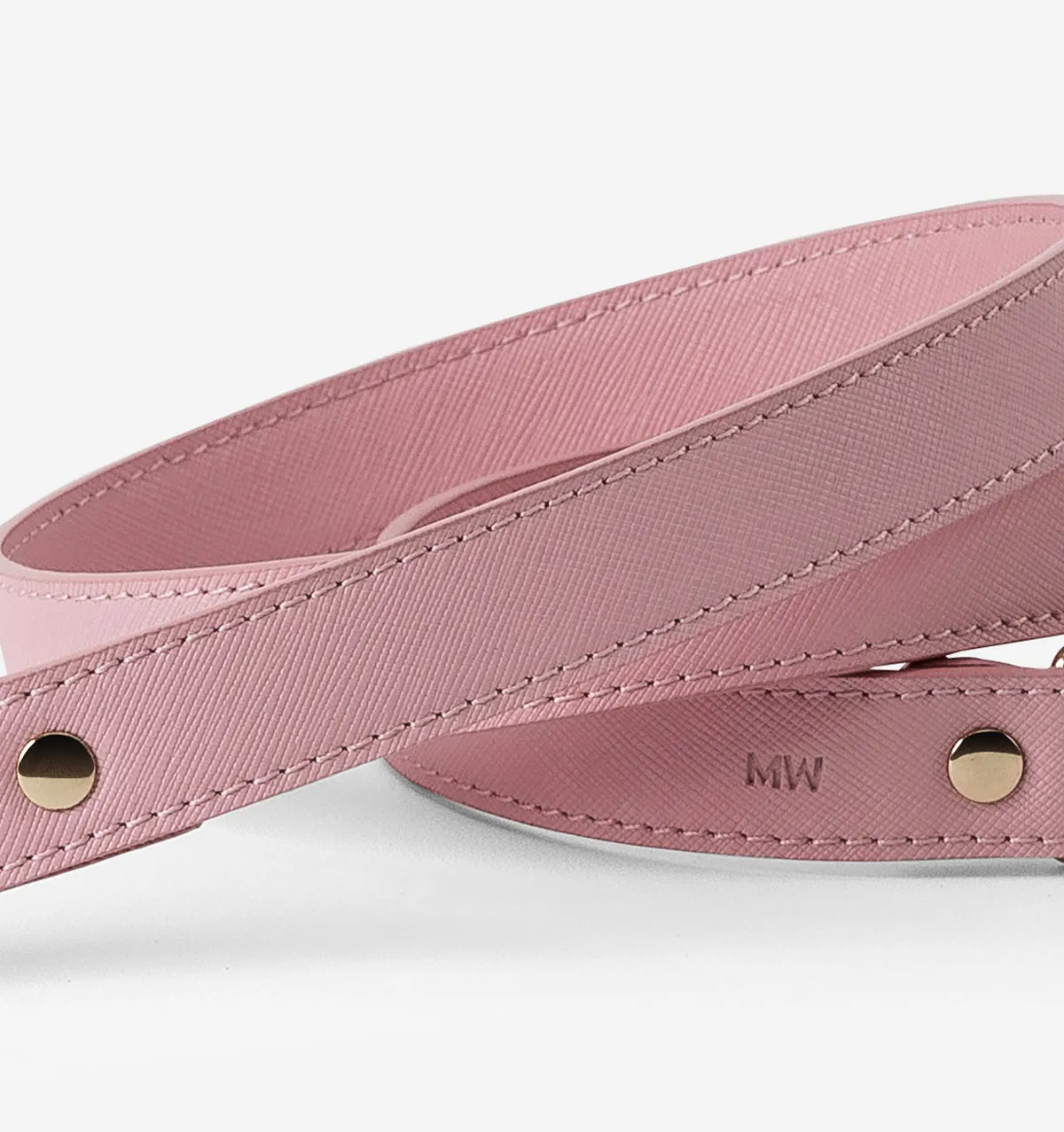 Soft Pink Standard Leather Dog Lead