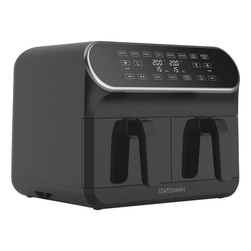 Statesman SKAF08017BK Digital Dual Zone Air Fryer - Black