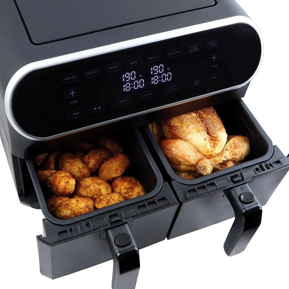 Statesman SKAF08017BK Digital Dual Zone Air Fryer - Black