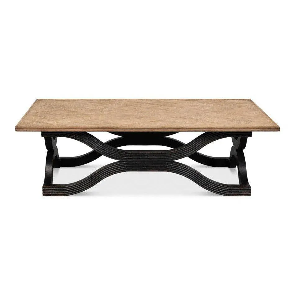 Wavy Coffee Table Antique Black