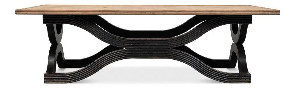 Wavy Coffee Table Antique Black