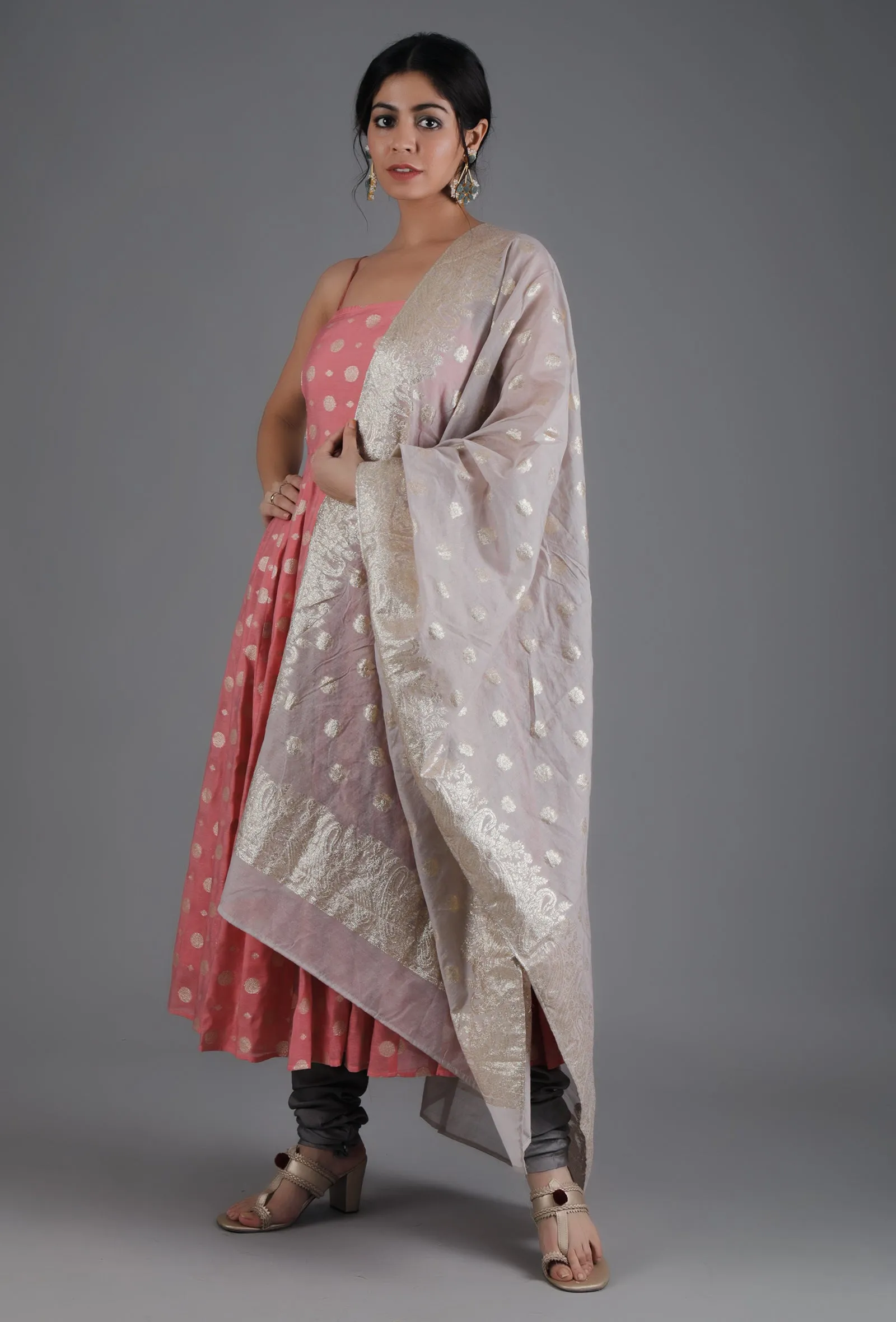 White Sand Jacquard Dupatta