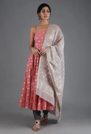 White Sand Jacquard Dupatta