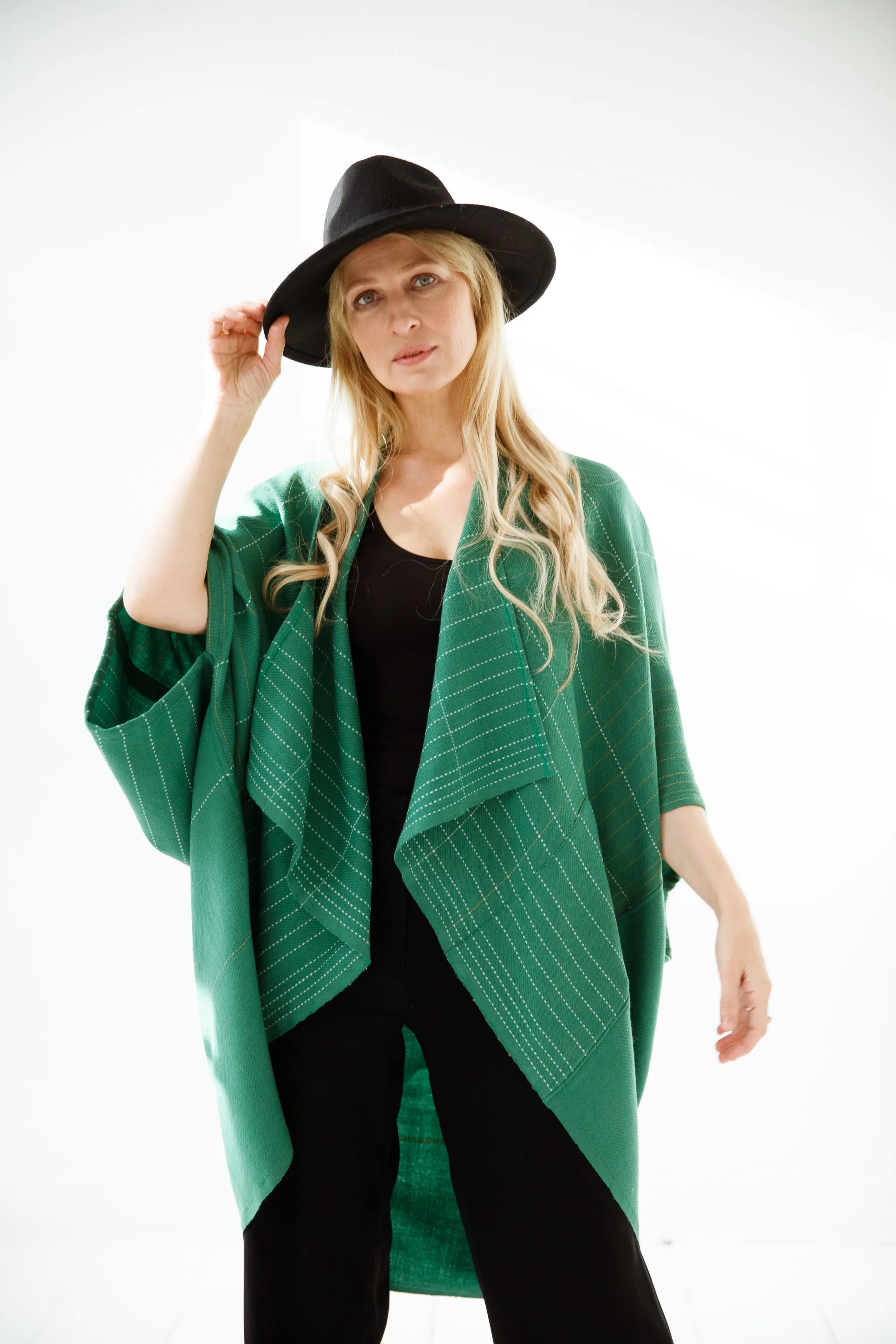 Wool Kimono Warm Jade