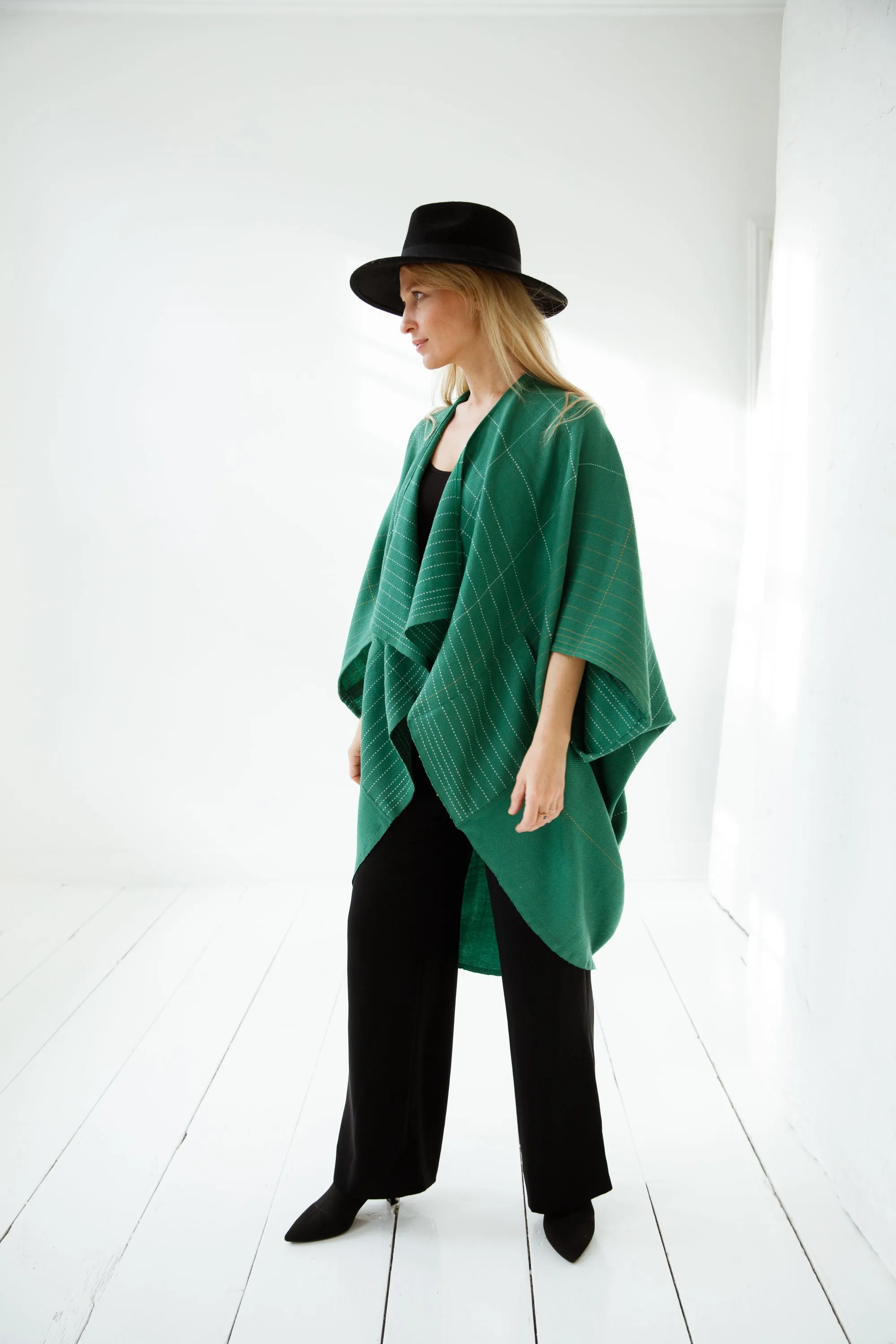 Wool Kimono Warm Jade