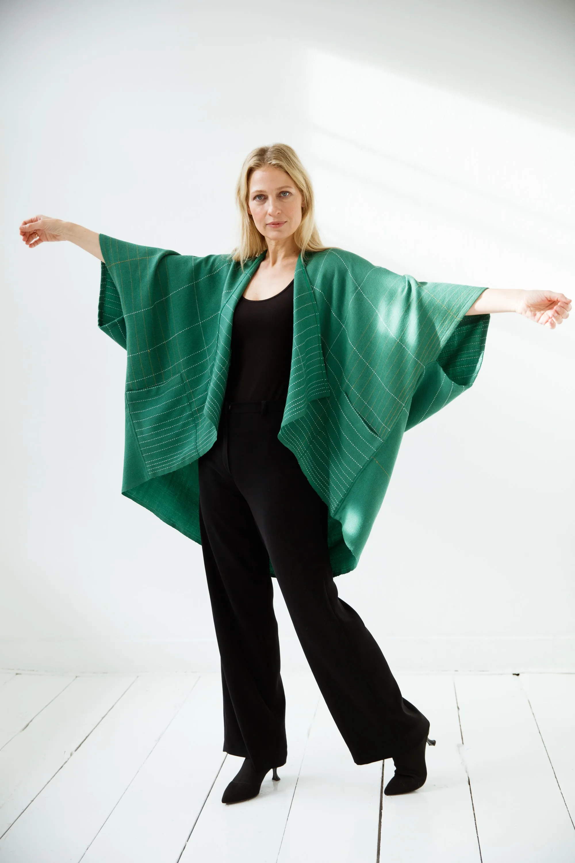 Wool Kimono Warm Jade