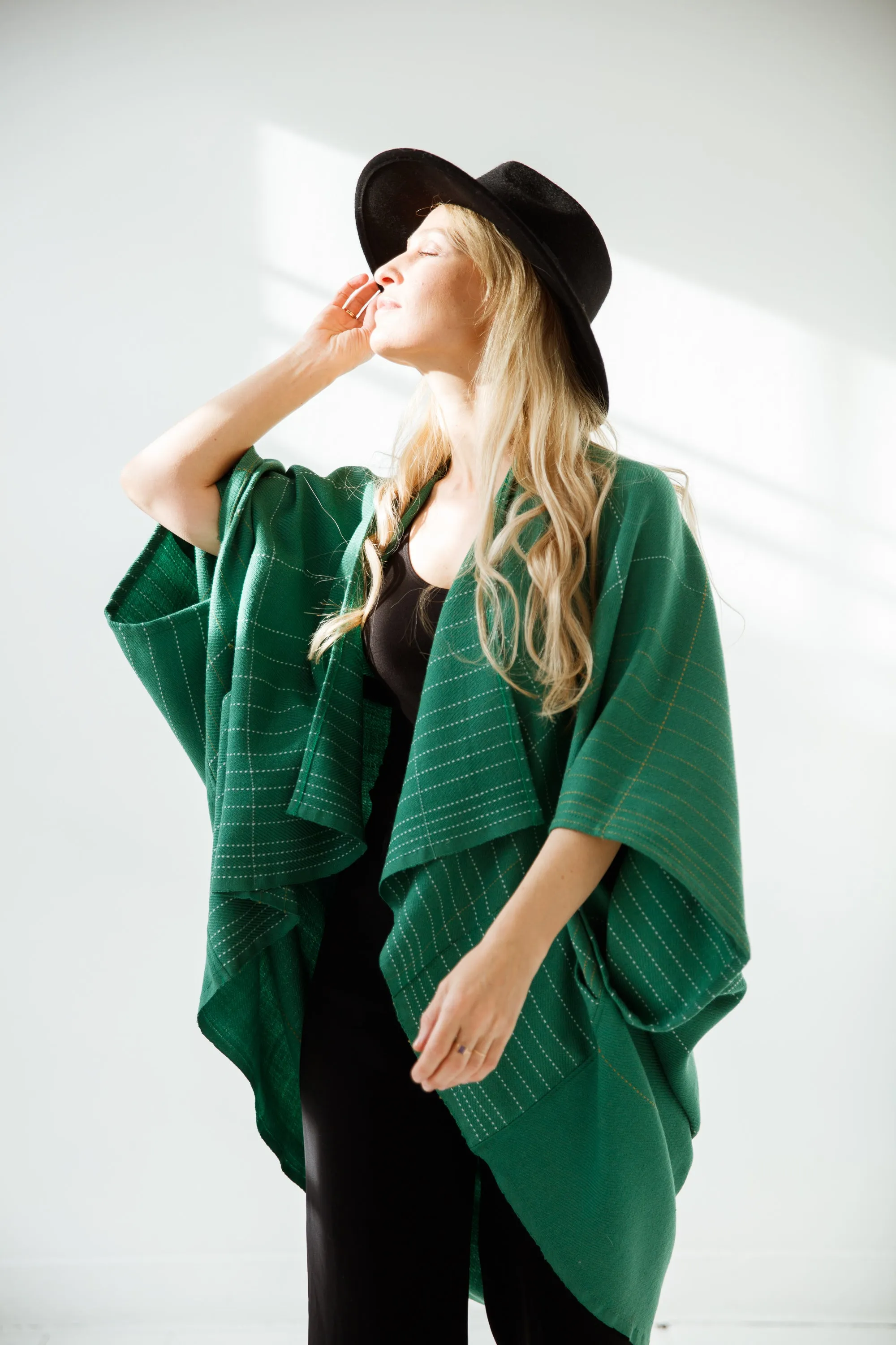 Wool Kimono Warm Jade