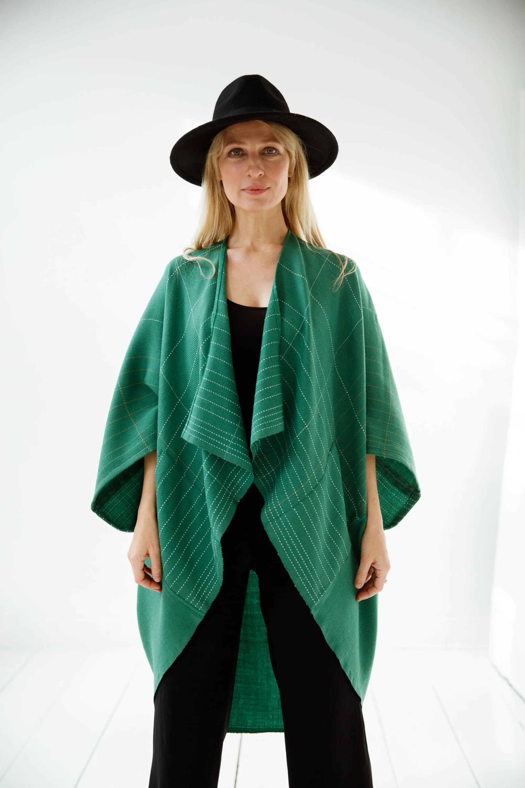 Wool Kimono Warm Jade