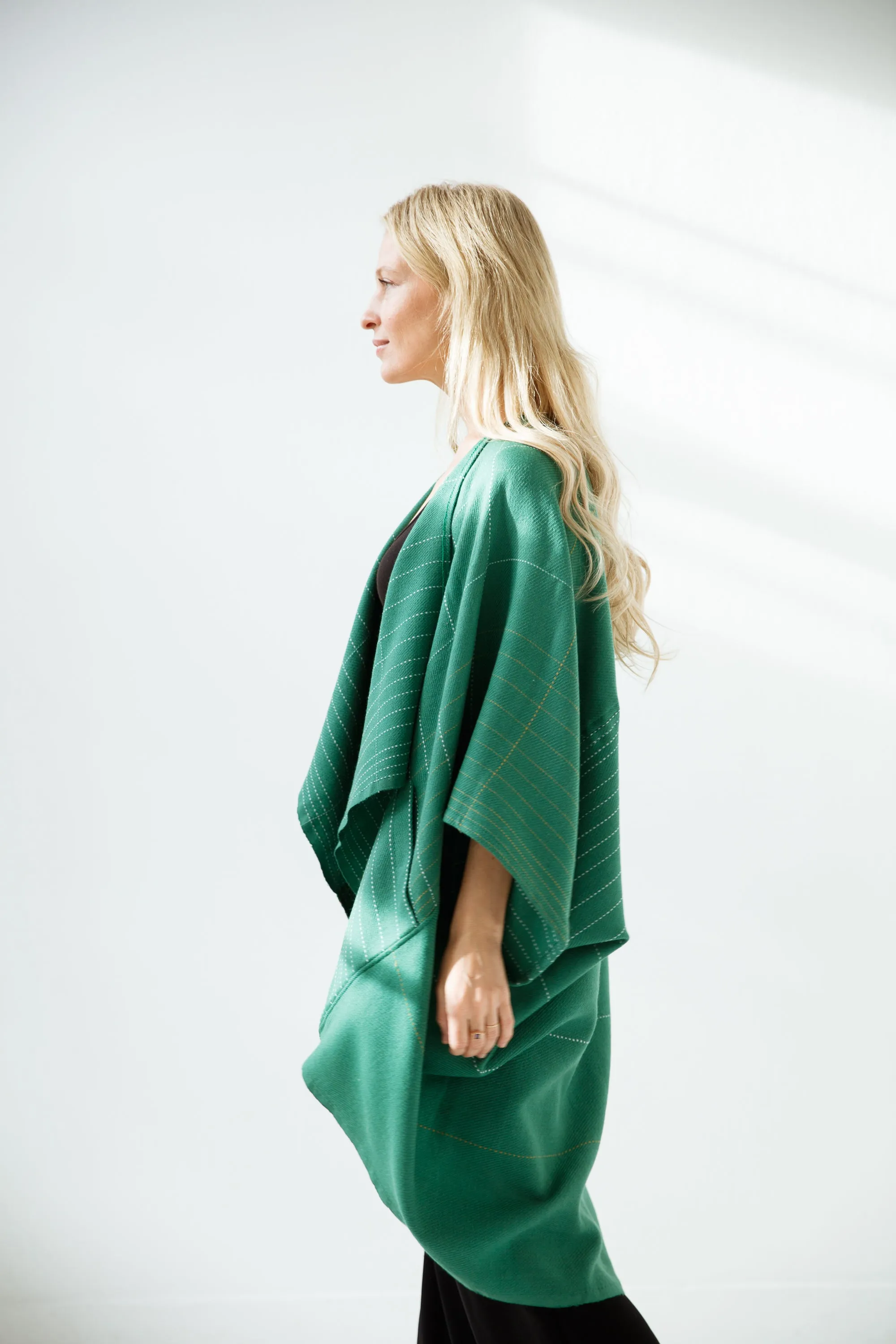 Wool Kimono Warm Jade