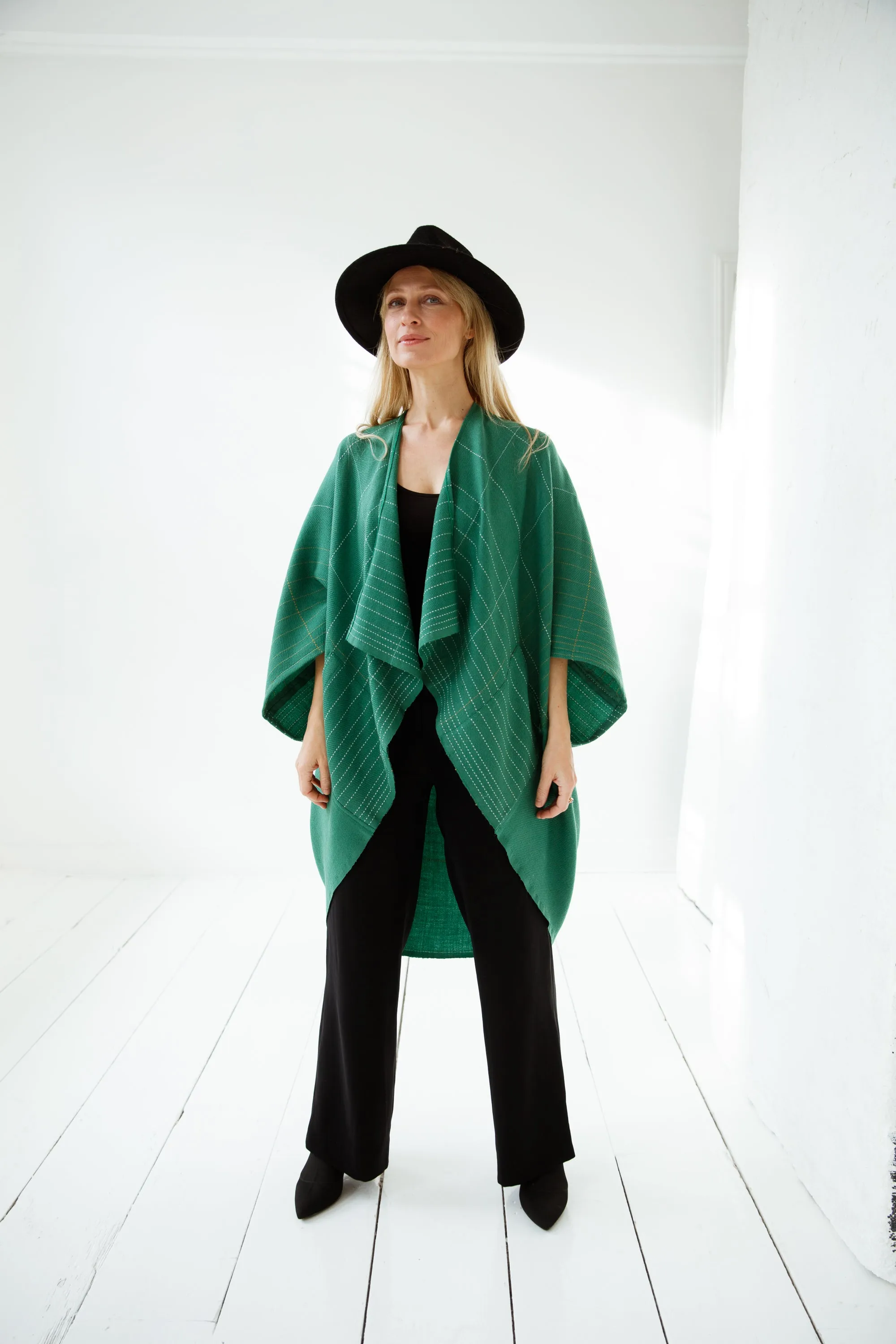 Wool Kimono Warm Jade