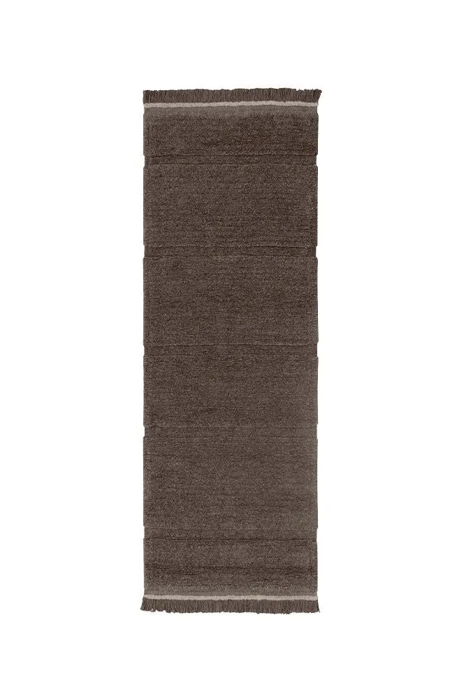 WOOL RUNNER RUG STEPPE - SHEEP BROWN